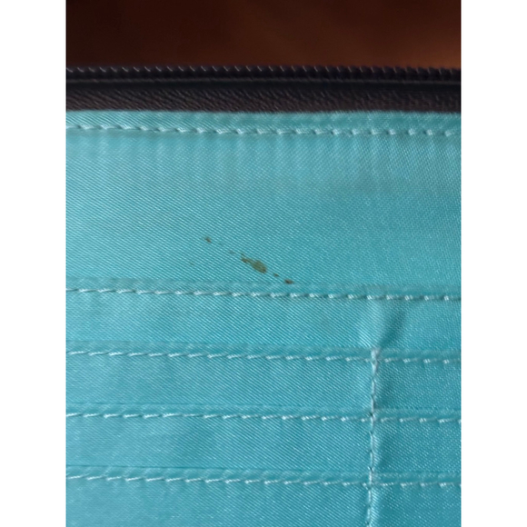 Vera Bradley One Size Brown Multi-color Floral Quilted Zip Wallet - Picture 4 of 5